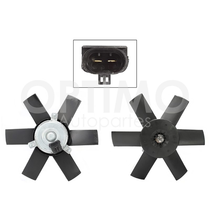 Radiator fan assembly with / air without / shroud 2 pins without / resistor (Monza-swing 1994-2012 / chevy pick-up 1997-2003) (Motor / aspa)