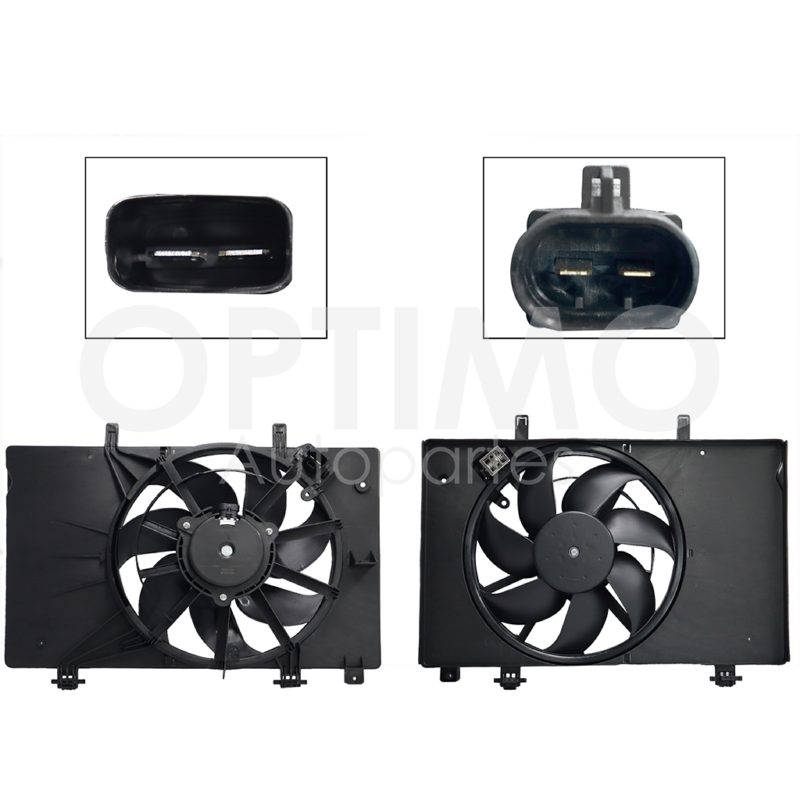 Motoventilador completo con / aire con / tolva 2 pines con / resistencia 2CONECTORES (Fiesta 1.6L 2011-2019)