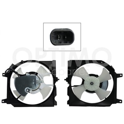 Complete radiator fan assembly for A/C with / shroud 2 pins without / resistor (B-14 lucino 1996-2000 / tsubame 1992-2004)
