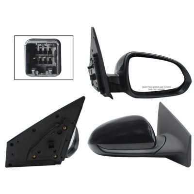Right electric black side mirror for paint with desempanante (5 pines) (Sedan / hatchback)