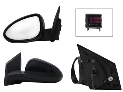 Espejo izquierda electrica negro para pintar (3 pines) (Sedan / hatchback)