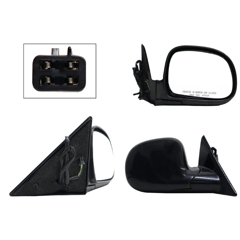 Right electric black side mirror for paint (4 pines) (Blazer-sonoma-bravada 1995-1997)