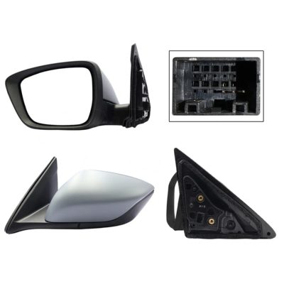 Left electric black side mirror for paint (3 pines)