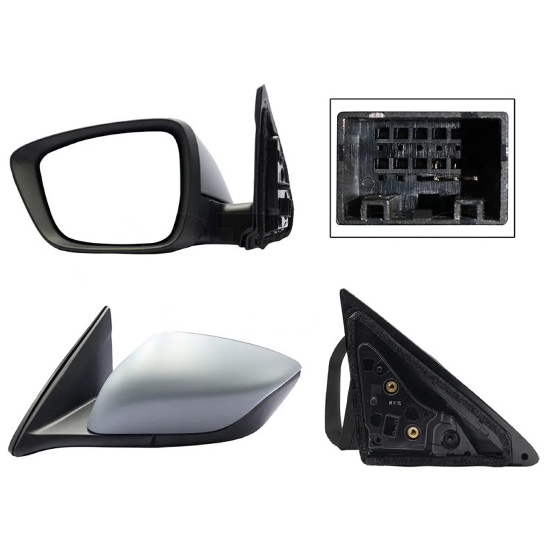 Left electric black side mirror for paint (3 pines)