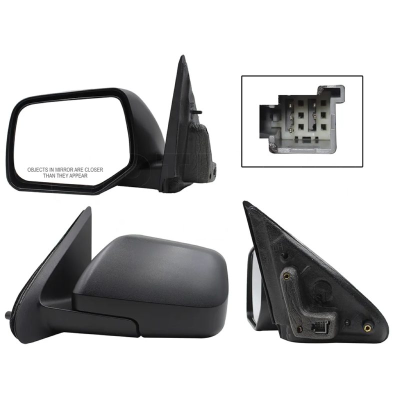 Left electric black side mirror poroso with desempanante (5 pines)
