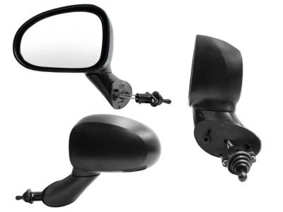 Espejo izquierda manual negro poroso con control (Empaque / 2 piezas)