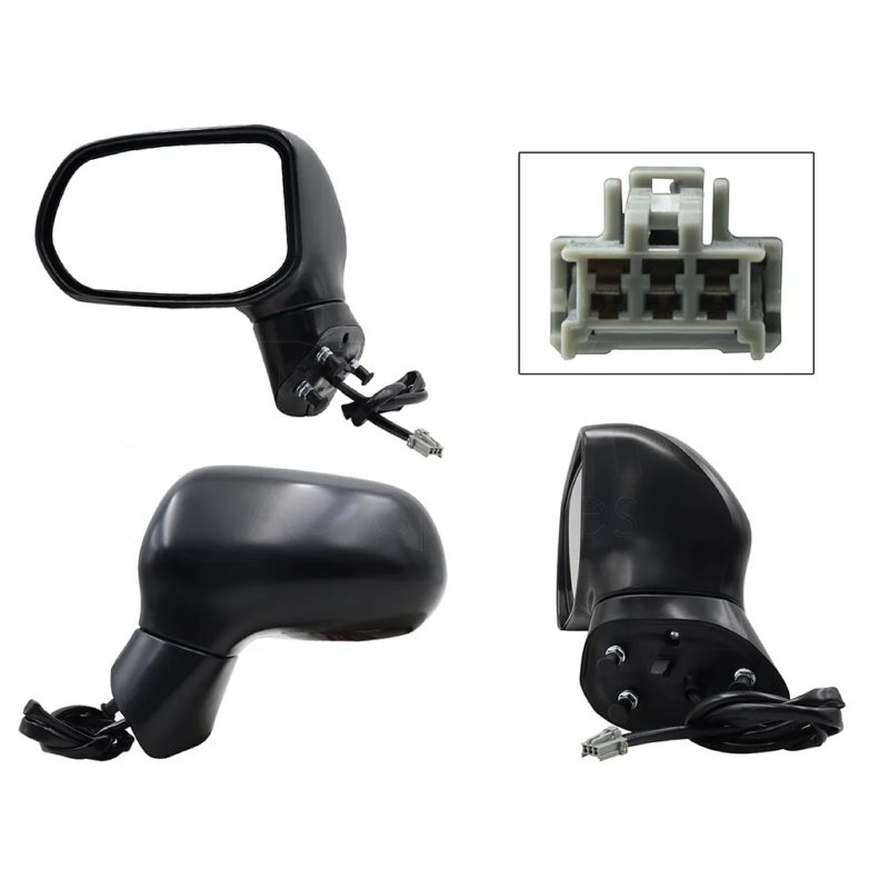 Espejo izquierda electrica negro para pintar (3 pines) 4PTAS