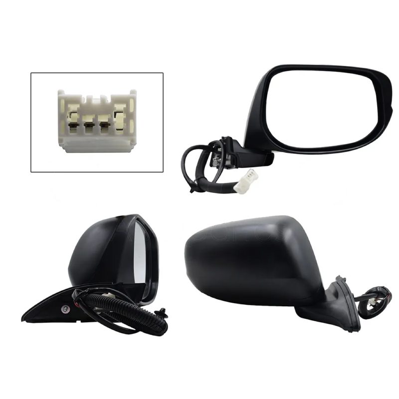 Right electric black side mirror for paint (3 pines)
