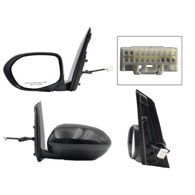 Espejo izquierda electrica negro para pintar con desempanante (5 pines)