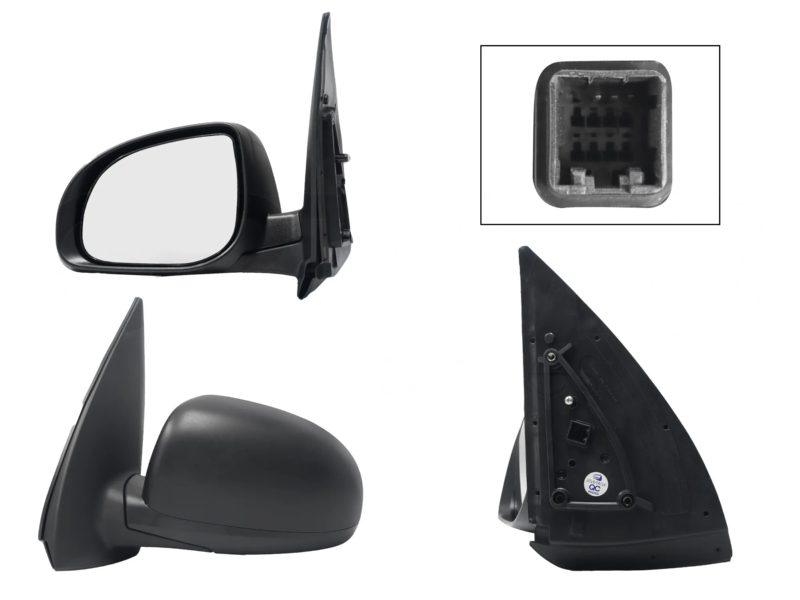 Left electric black side mirror poroso (3 pines)