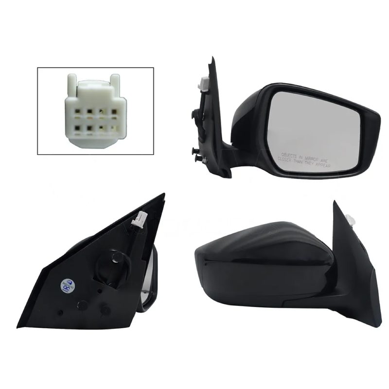 Right electric black side mirror for paint (3 pines)