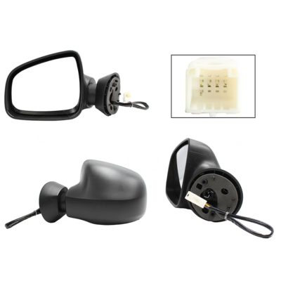 Espejo izquierda electrica negro poroso con desempanante (5 pines) (Sandero-stepway 2010-2015)