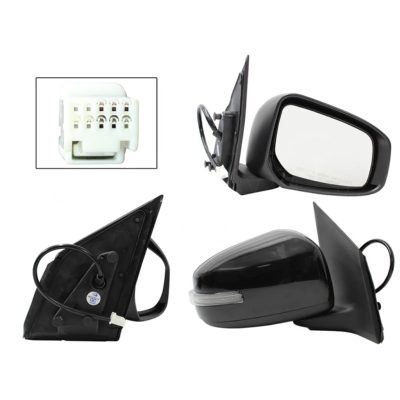 Espejo derecho electrica negro para pintar con luz direccional (5 pines) (Mirage 5PTAS 2015-2019)