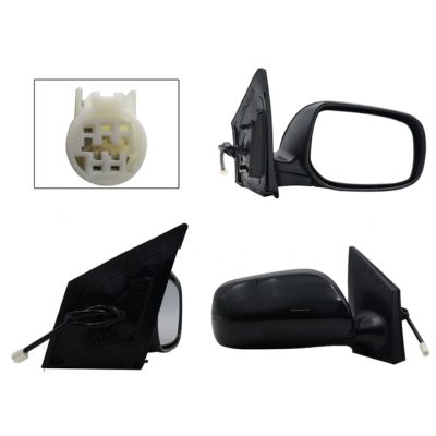 Right electric black side mirror for paint (3 pines)