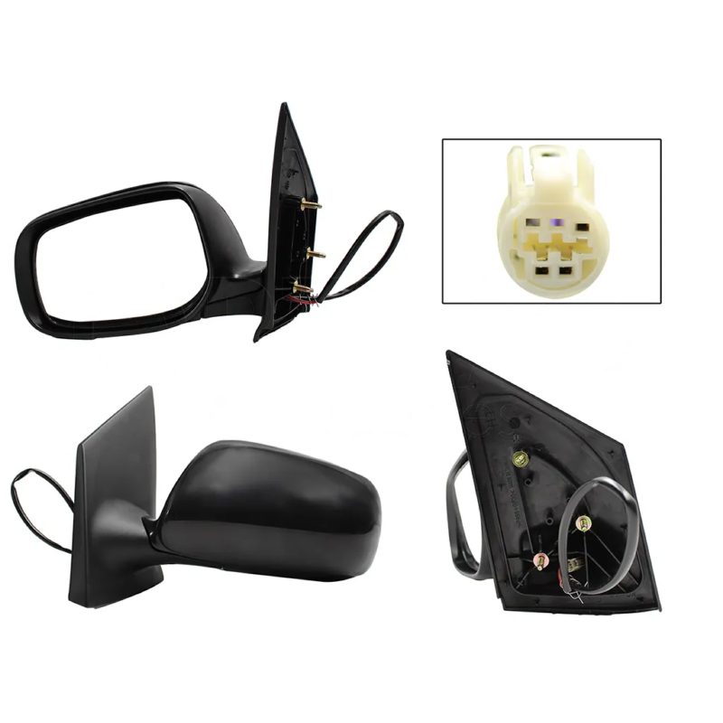 Espejo izquierda electrica negro para pintar (3 pines) 4PTAS