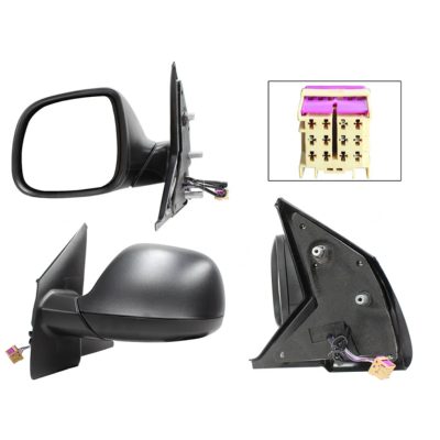 Left electric black side mirror poroso with desempanante (5 pines)
