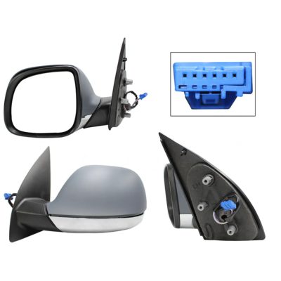 Left electric side mirror gray with cromo for paint with desempanante (5 pines)