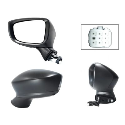 Espejo izquierda electrica negro para pintar con desempanante (6 pines) (Ty yaris r 2016-2020)