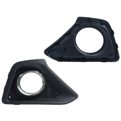 Rejilla derecho con hoyo para faro aux con arillo cromo de facia delantero (Sedan / hatchback)