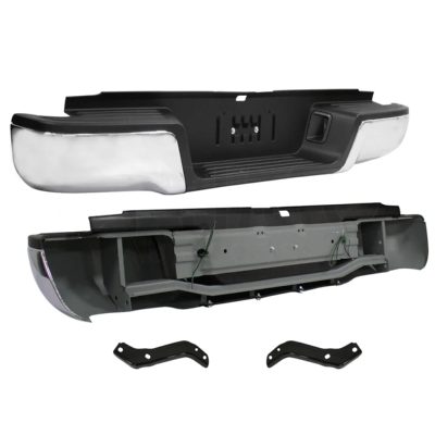 Defensa trasera cromada completa sin hoyo para sensor con bracks