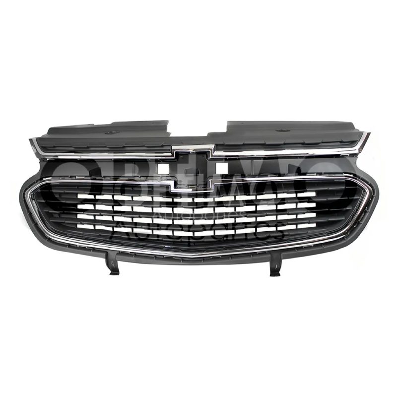 Black grille with filos cromos