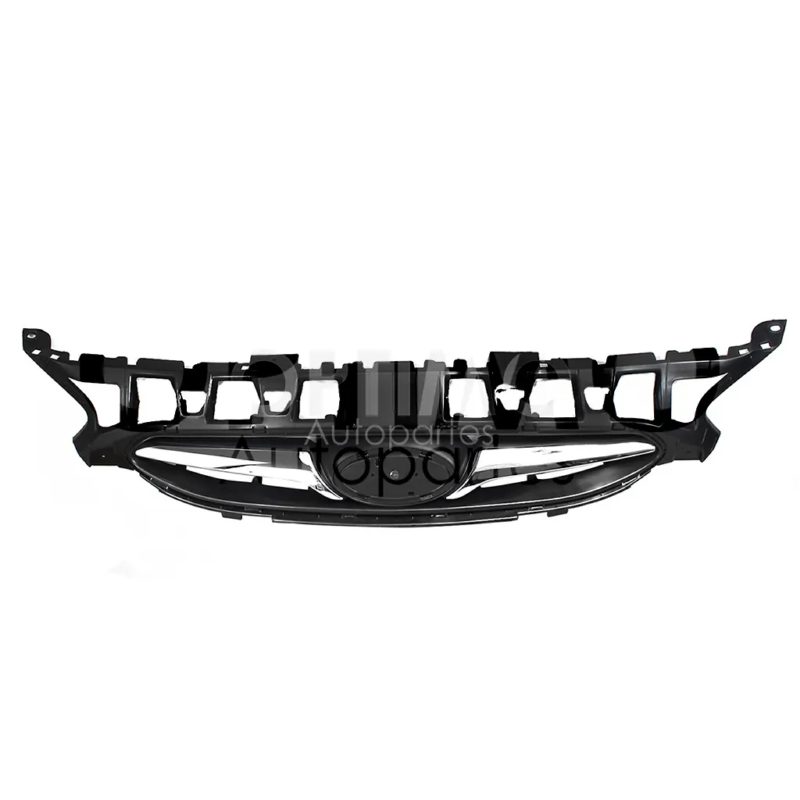Black grille with filos cromos