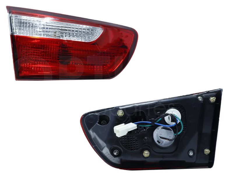 Calavera izquierda interior con arnes 4PTAS (Rojo / blanco)