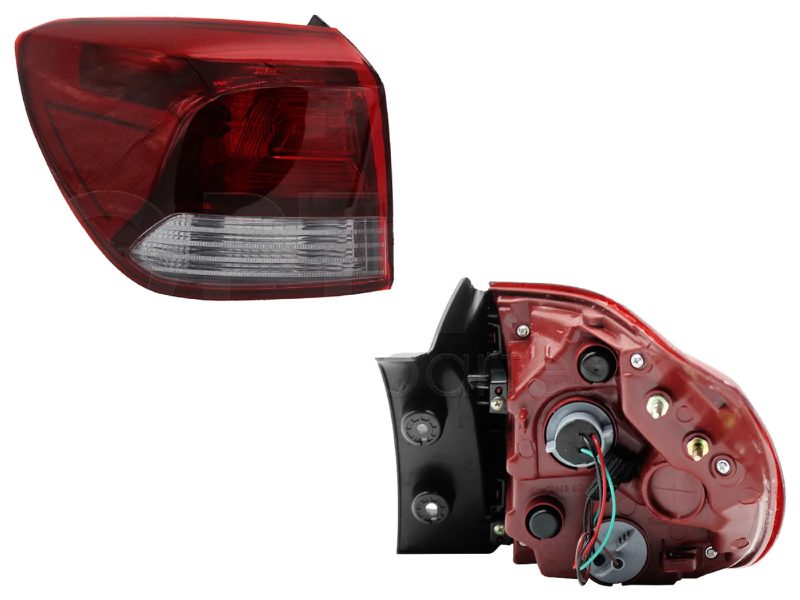 Calavera izquierda exterior sin arnes 5PTAS (Rojo / blanco)