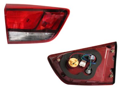 Calavera izquierda interior con arnes 5PTAS (Rojo / blanco)