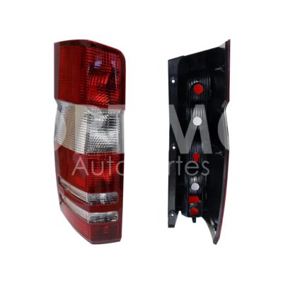 Calavera izquierda sin arnes (Rojo / 3 blancos / rojo)