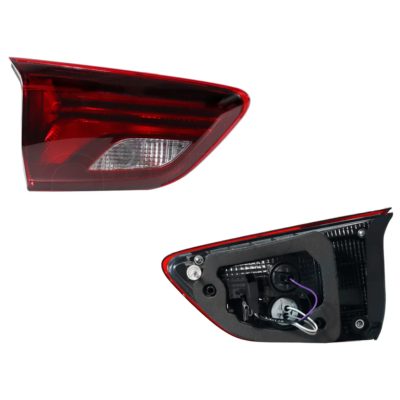 Calavera izquierda interior con arnes (Rojo / blanco)