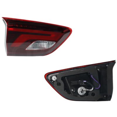 Calavera izquierda interior con arnes con led (Rojo / blanco)