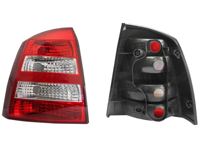 Calavera izquierda sin arnes clara 4PTAS (Rojo / blanco / blanco)