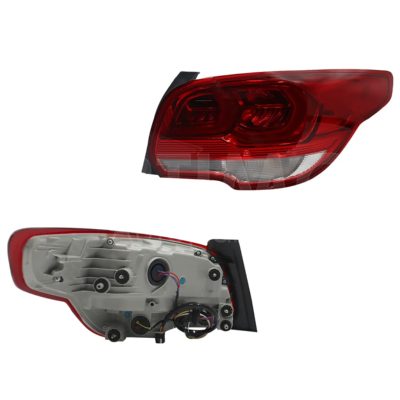 Calavera derecho con arnes con led (Rojo / blanco / rojo)