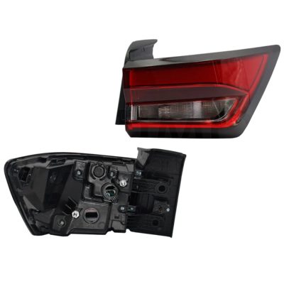 Calavera derecho exterior sin arnes con led oscura filo negro 4PTAS (Rojo / ambar / blanco)