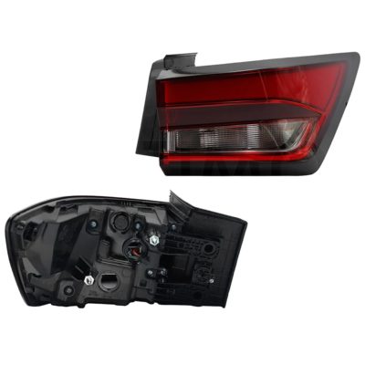 Calavera derecho exterior sin arnes con led oscura filo negro (Groove 2026) 5PTAS (Rojo / ambar / blanco)