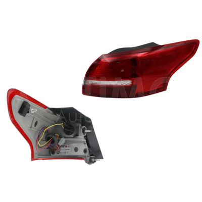 Calavera derecho exterior con arnes clara 4PTAS (Blanco / rojo)