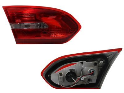 Calavera izquierda interior con arnes clara 4PTAS (Blanco / rojo)