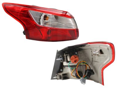 Calavera izquierda exterior con arnes 4PTAS (Rojo / blanco)