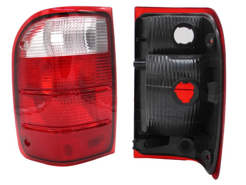 Calavera izquierda sin arnes (Blanco / rojo / rojo)