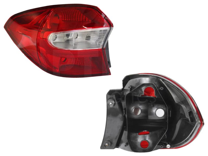 Calavera izquierda sin arnes 4PTAS (Rojo / blanco)
