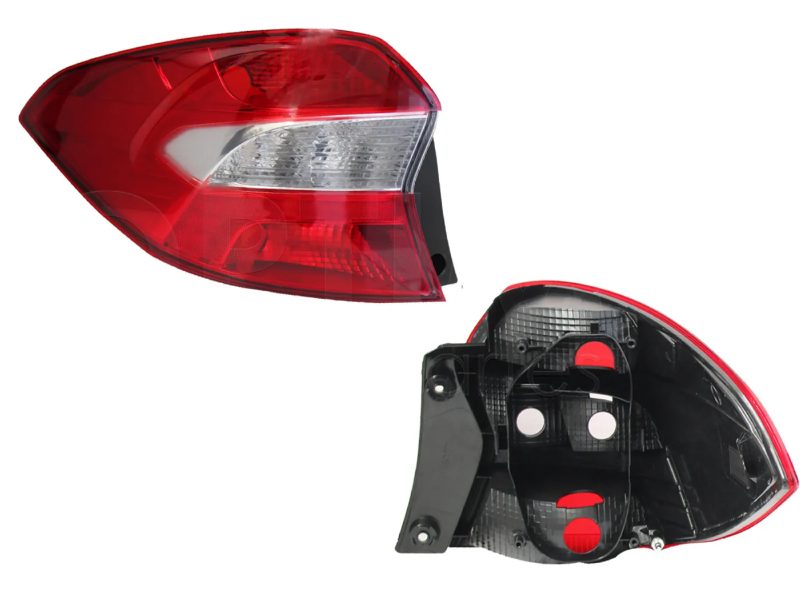 Calavera izquierda sin arnes 4PTAS (Rojo / blanco)