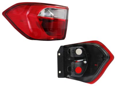 Calavera izquierda exterior sin arnes (Blanco / rojo)