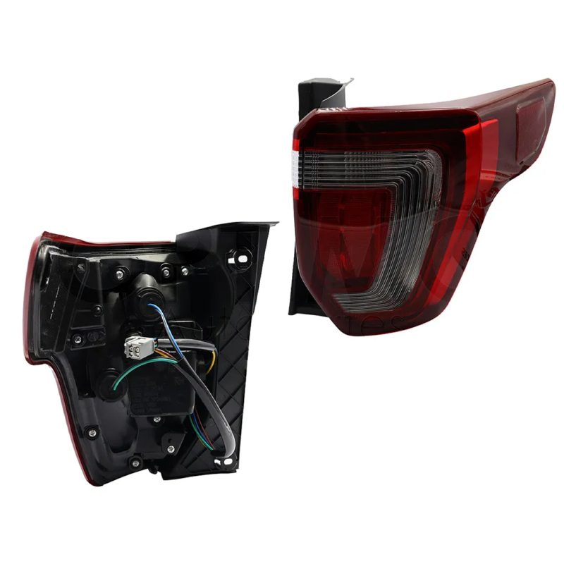 Calavera derecho con arnes con led clara con base (Rojo / blanco / rojo)