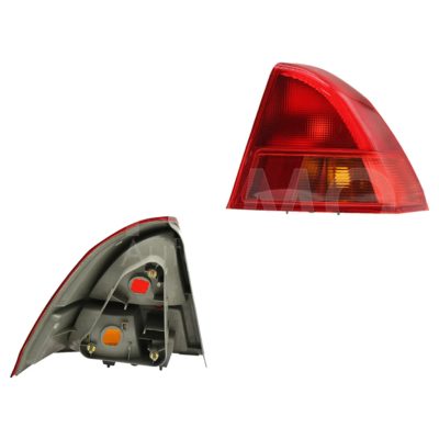 Calavera derecho exterior sin arnes 4PTAS (Todo rojo)