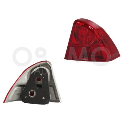 Calavera derecho exterior sin arnes 4PTAS (Todo rojo)