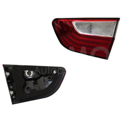 Calavera derecho interior sin arnes (Rojo / blanco)