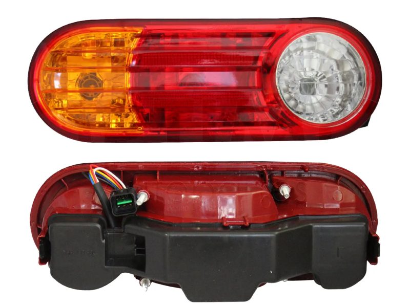 Left tail light with harness (Blanco / rojo / ambar)
