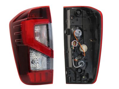 Calavera izquierda con arnes con led con drl (Platinum / PRO-4X) (Rojo / blanco / blanco)