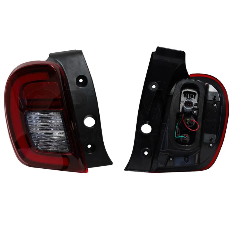 Calavera izquierda con arnes clara con drl con soquet (Rojo / blanco)